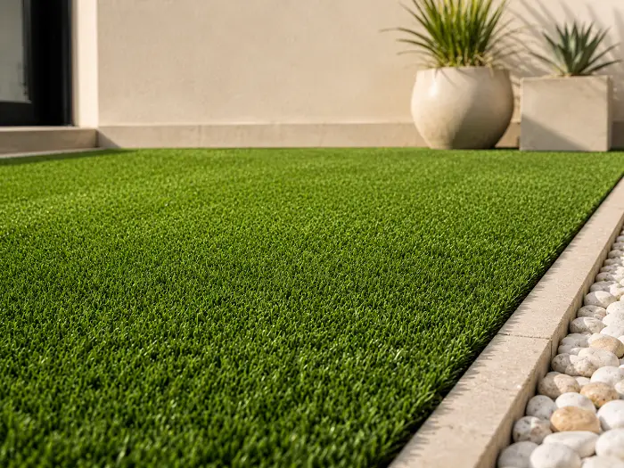 Artificial grass lawn with no upkeep