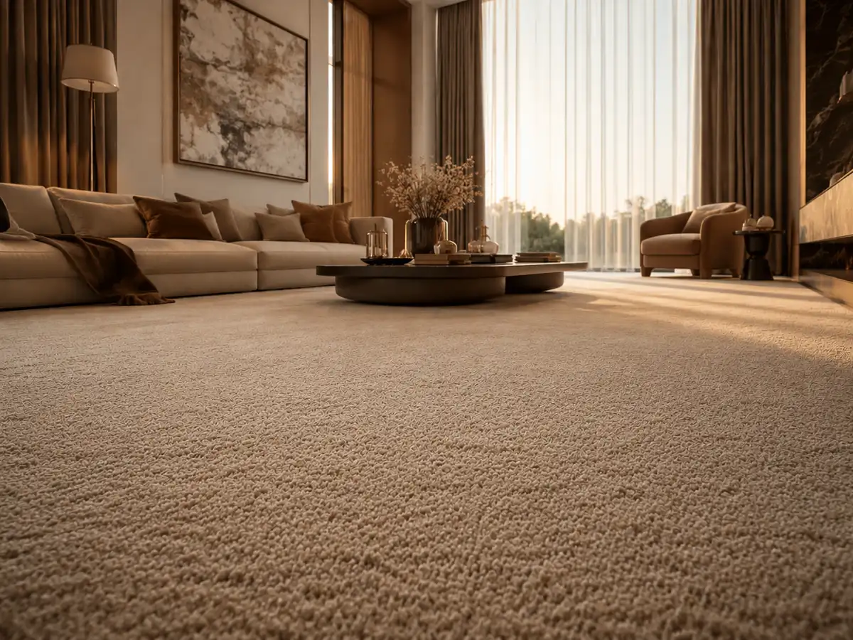 Wall-to-wall carpet in a Dubai living room