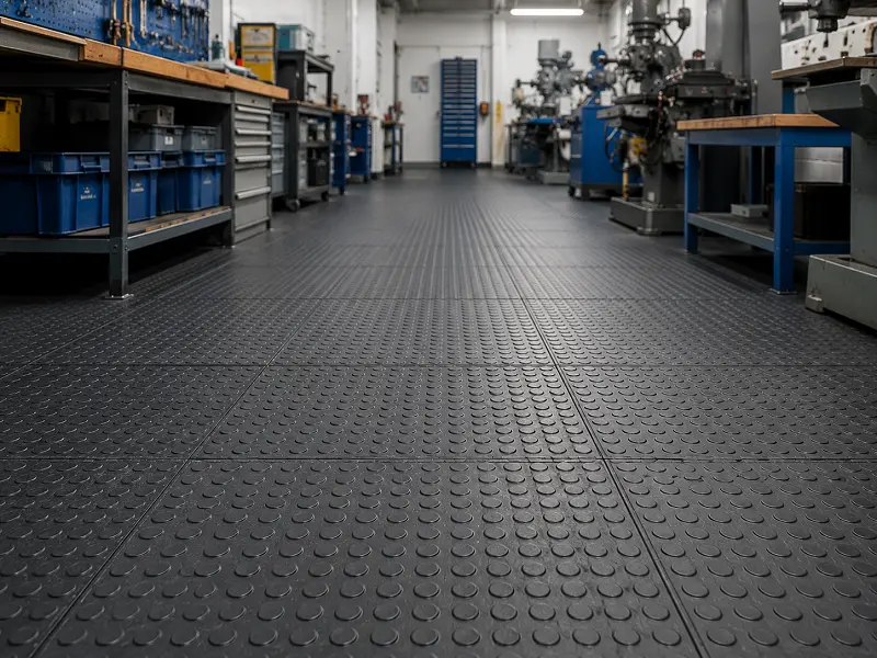 Commercial and industrial rubber flooring