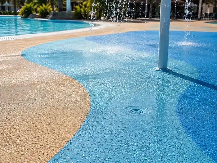 EPDM splash pad and pool surround