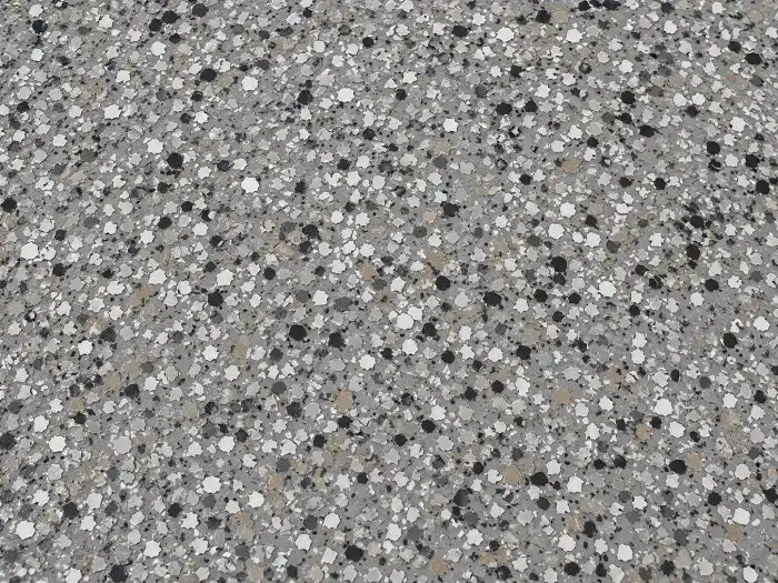 Epoxy flake flooring finish