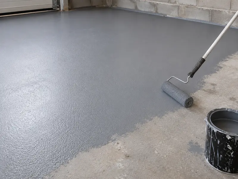 Garage floor paint DIY finish