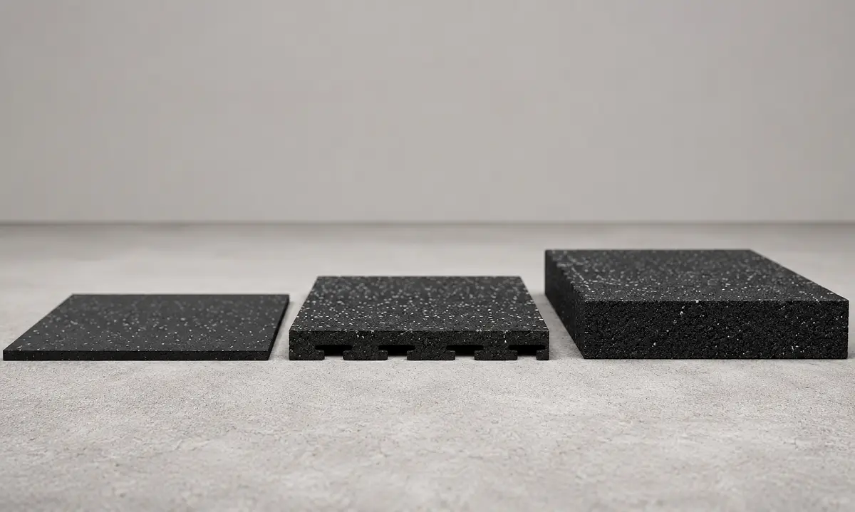 Gym flooring thickness by training zone