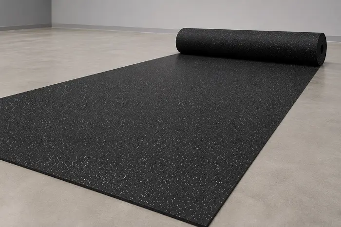 Rubber roll gym flooring