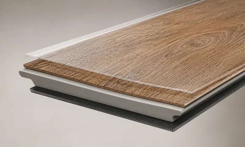 LVT flooring layer construction diagram