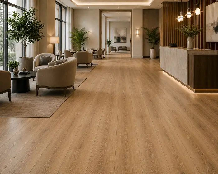 Premium LVT flooring in a retail showroom