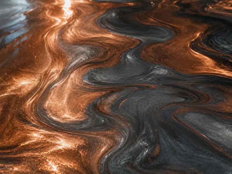 Metallic epoxy flooring finish