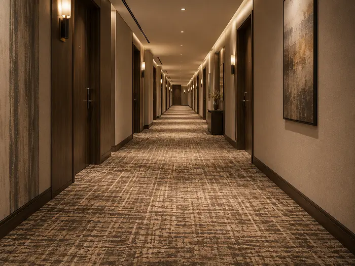 Commercial carpet in a hotel space