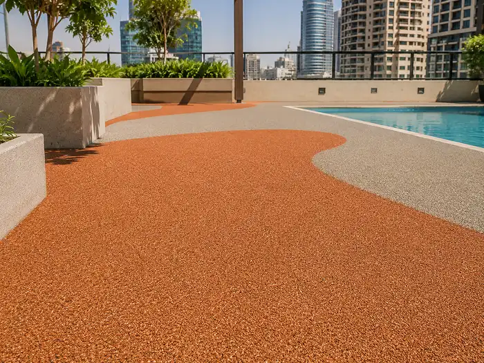 Outdoor EPDM rubber flooring
