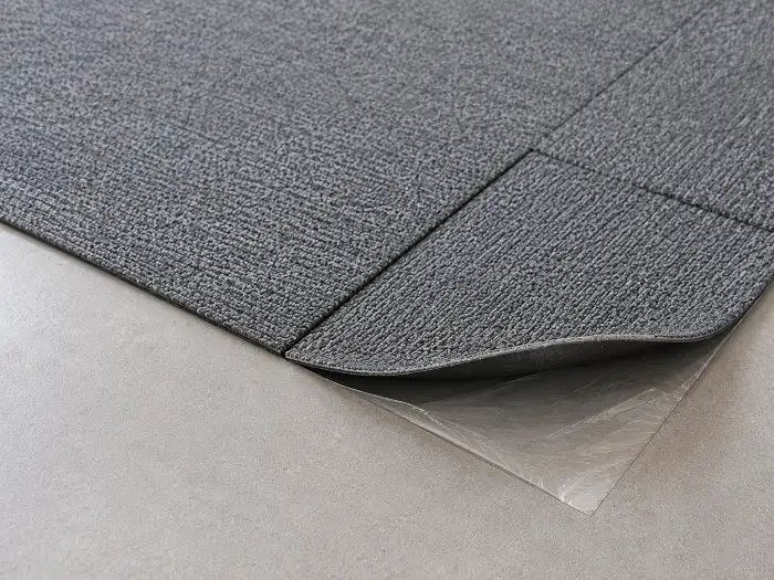 Peel-and-stick carpet tiles