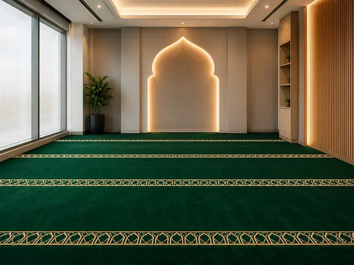 Prayer room musalla carpet in an office