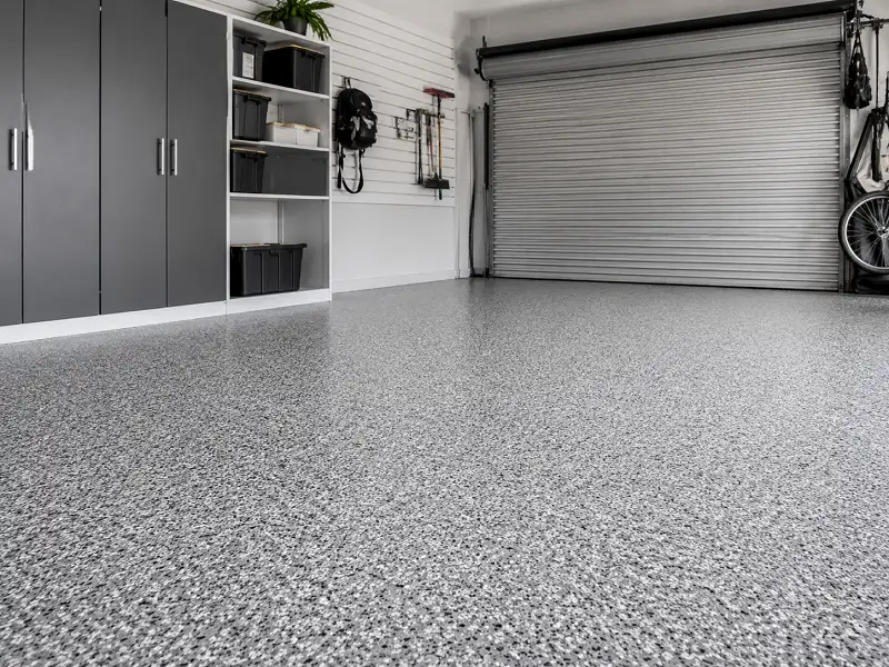 Residential epoxy garage floor