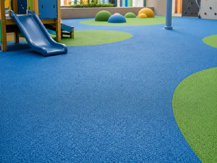 Rubber play area flooring