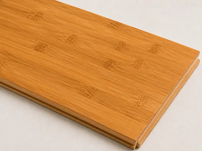 Solid bamboo flooring in horizontal and vertical grain
