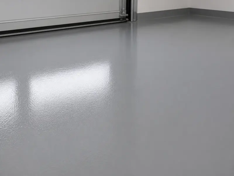 Solid colour epoxy garage floor