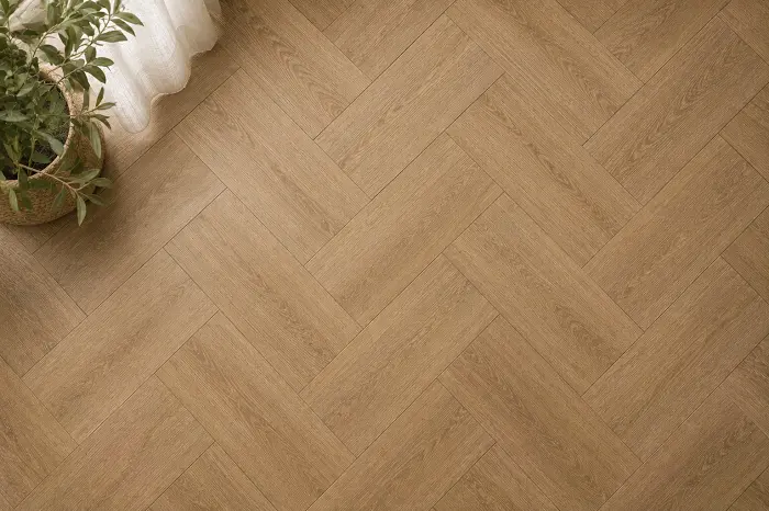 Herringbone pattern SPC flooring