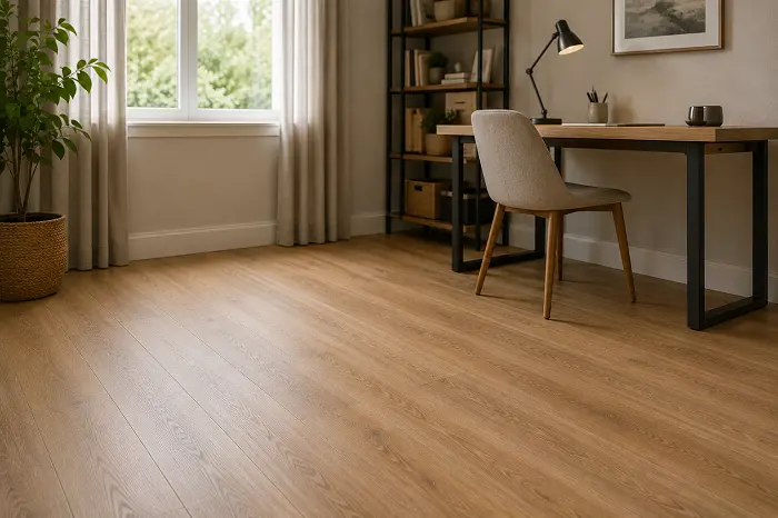 Standard wear layer SPC flooring in a home room