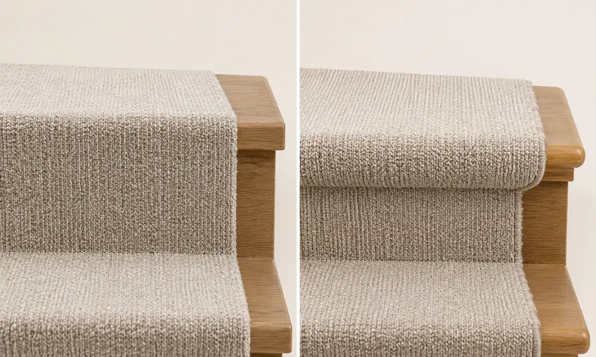 Waterfall and cap-and-band stair fitting styles