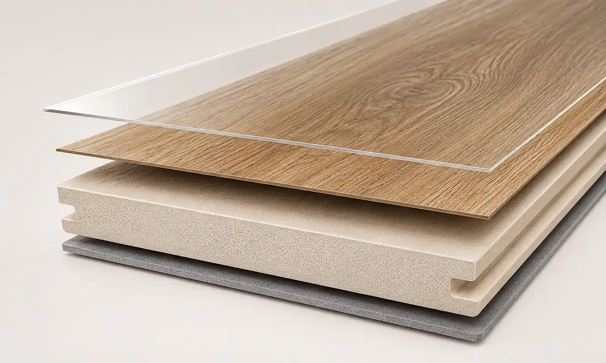 WPC flooring core layer construction