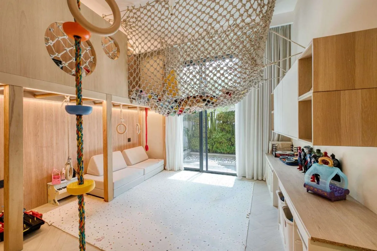 Villa kids' playroom flooring and rug, Tilal Al Ghaf Dubai