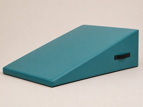 Wedge-shaped incline gymnastics mat, also called a cheese mat